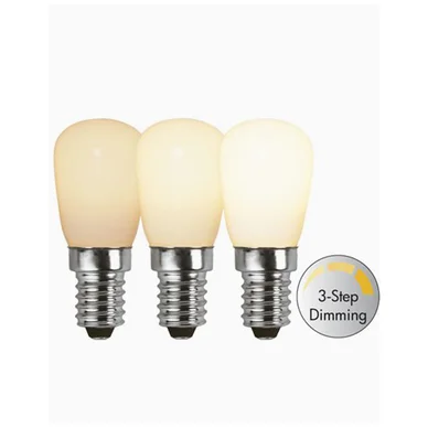 Klick-dimbar LED päronlampa 2700K 150lm E14 2W